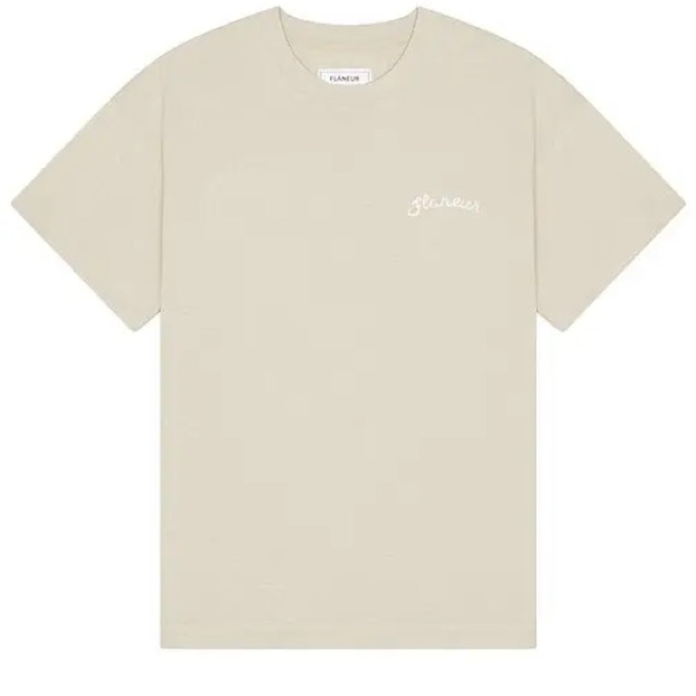 Flaneur Signature T-Shirt in Beige 2XL